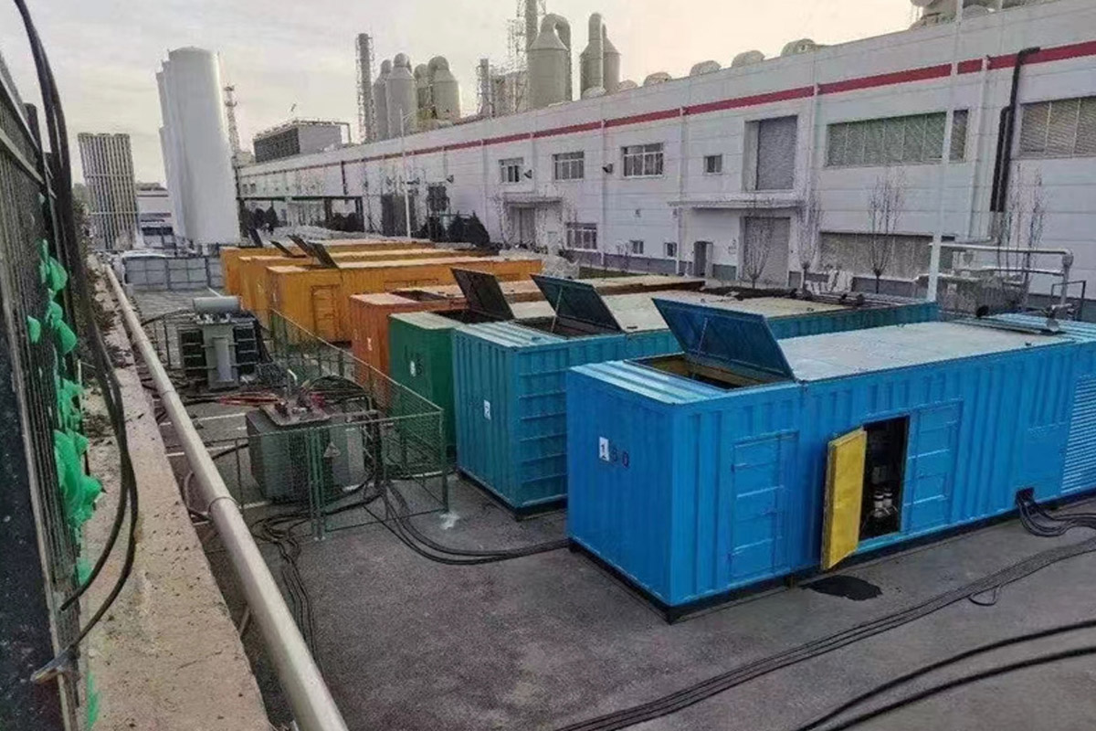 城西发电机租赁施工现场